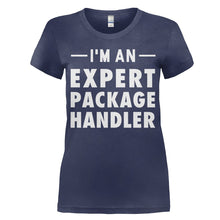 Load image into Gallery viewer, I'm An Expert Package Handler - T Shirt - women_navyblue