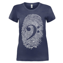 Load image into Gallery viewer, Bass Thumbprint - T Shirt - women_navyblue_25792f08-f27b-4826-8dc5-838a06b2b55a