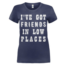 Load image into Gallery viewer, I've Got Friends In Low Places - T Shirt - women_navyblue_49b67a1a-e467-4ae3-a551-92a5cec1882f