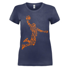 Load image into Gallery viewer, Basketball Player - T Shirt - women_navyblue_c7be5b87-03fb-44bd-85ba-08db631c8205