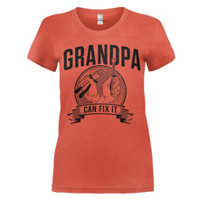 Load image into Gallery viewer, Grandpa Can Fix It - T Shirt - women_orange_0257c881-3a8c-4b0f-9573-7390ed467d18