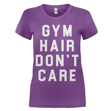 Load image into Gallery viewer, Gym Hair Don't Care - T Shirt - women_purple_8aee07fc-423d-4244-b282-e737ab32d6a0