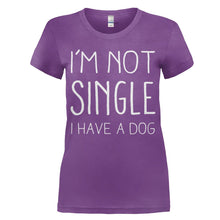 Load image into Gallery viewer, I'm Not Single I Have a Dog - T Shirt - women_purple_ae66235b-c1dc-49aa-81fa-af62332f6b3d
