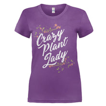Load image into Gallery viewer, Crazy Plant Lady - T Shirt - women_purple_ff6c3558-1c4b-44e4-8888-b8631e716ec6