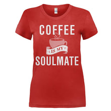 Load image into Gallery viewer, Coffee Is My Soulmate - T Shirt - women_red_9f0276ff-263c-4692-a590-bb4dd8d3b75c