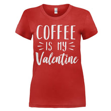 Load image into Gallery viewer, Coffee Is My Valentine - T Shirt - women_red_b4c14b8c-393d-4375-b288-f410f1d0673d