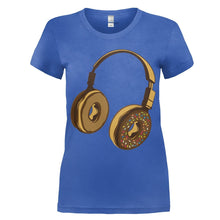 Load image into Gallery viewer, Donut Headphones - T Shirt - women_royal