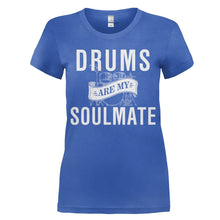 Load image into Gallery viewer, Drums Are My Soulmate - T Shirt - women_royal_2af9682e-5763-4f4d-b177-e69d70d5b83a