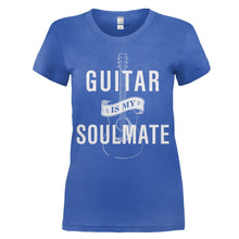 Load image into Gallery viewer, Guitar Is My Soulmate - T Shirt - women_royal_42fda724-449b-42bc-a001-10e8ed017457