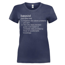 Load image into Gallery viewer, Bassist Definition - T Shirt - womens_navyblue