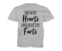 Load image into Gallery viewer, Breakin' Hearts And Blastin' Farts - Kids - youth_heathergrey_91cf78e8-f7f5-4fd0-9861-cd75caab70c7