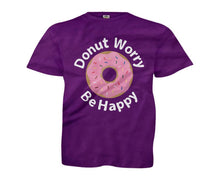 Load image into Gallery viewer, Donut Worry. Be Happy. - Kids - youth_purple_cc419637-dcdc-44e8-8d95-0d38a113ed6f